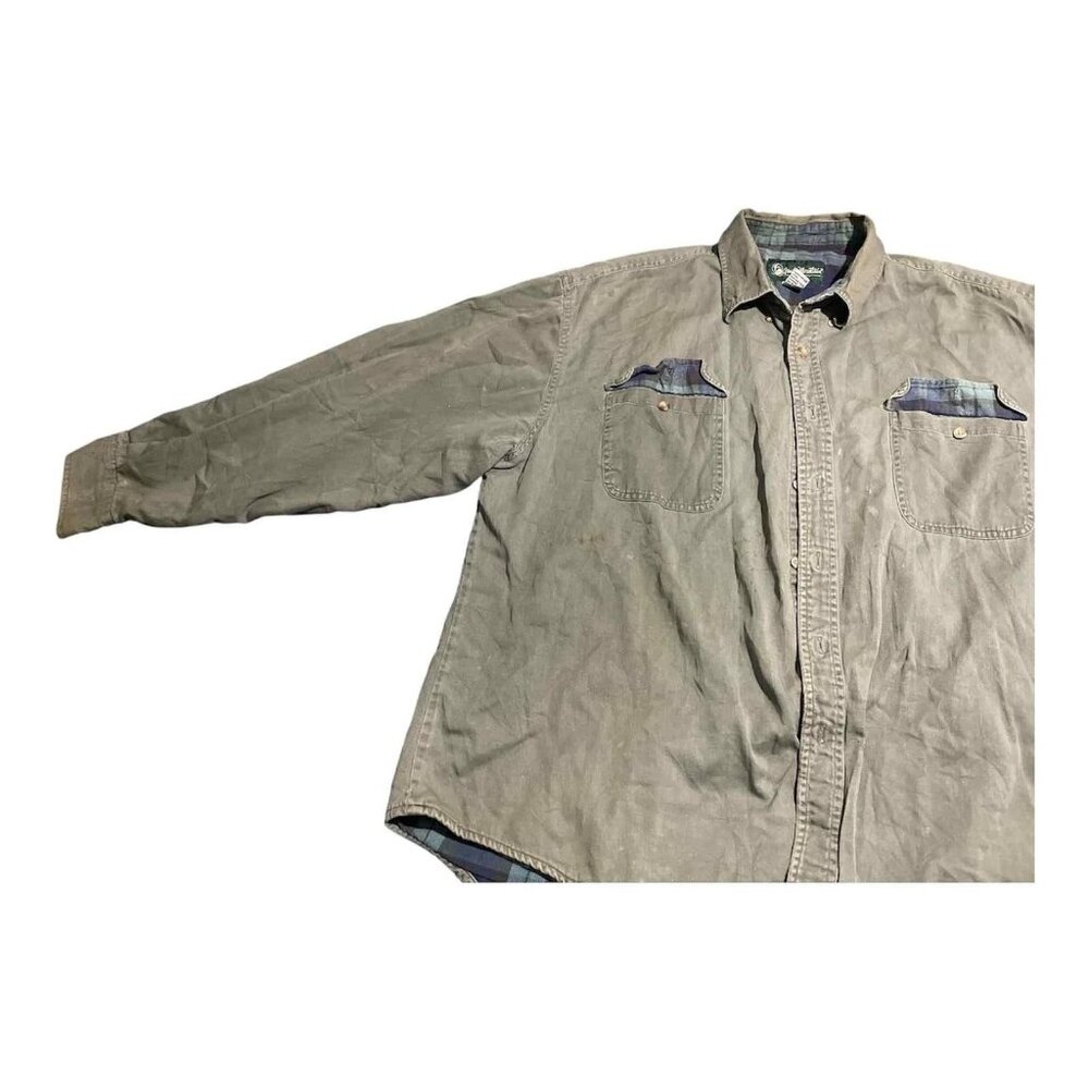 Gander Mountain Shirt Mens 2XL Flannel Lined Button Up Workwear Outdoor Pockets